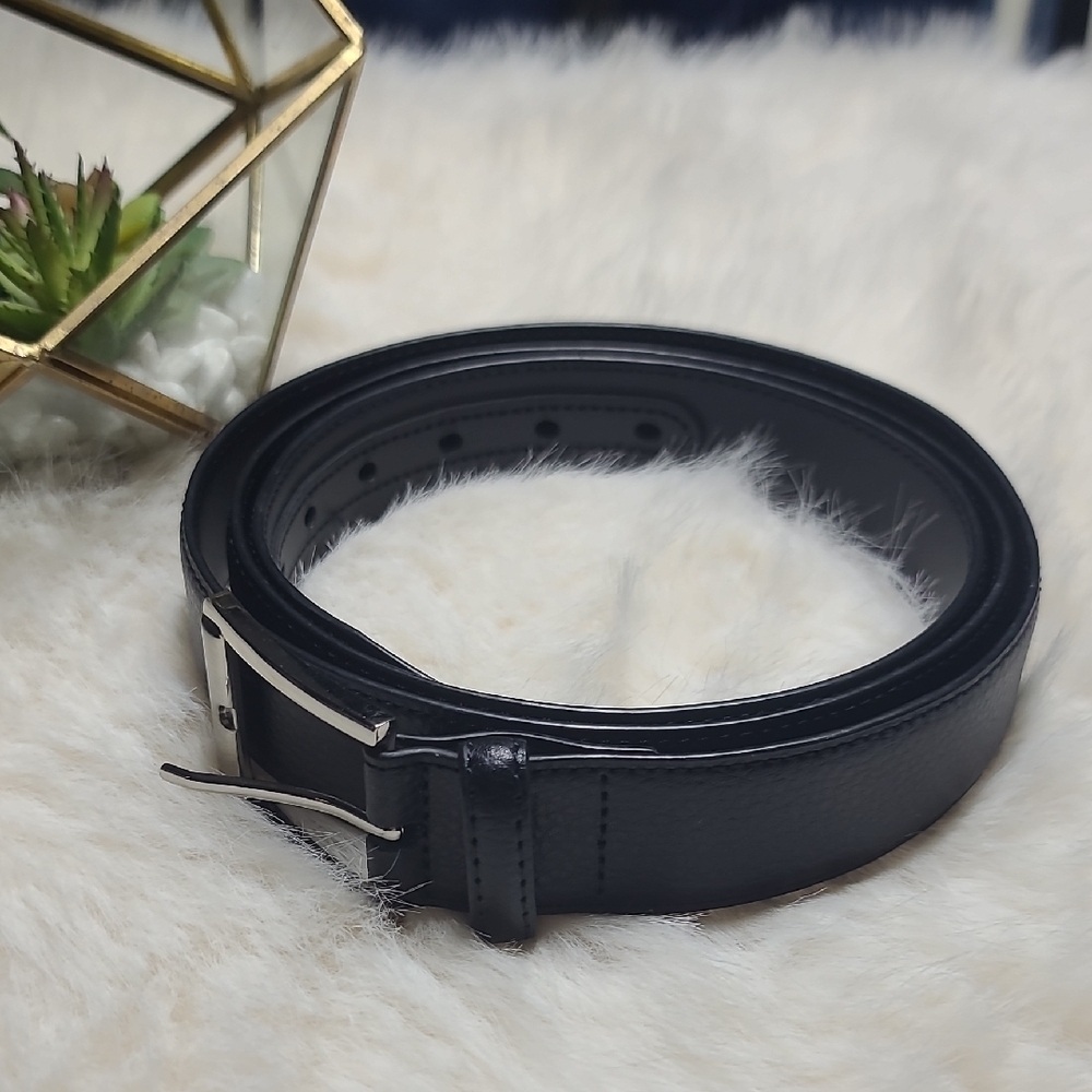 Men's Black Leather Belt K8ng Size 52/54